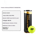 Three cage plate tennis training balls in black, green, and yellow colours