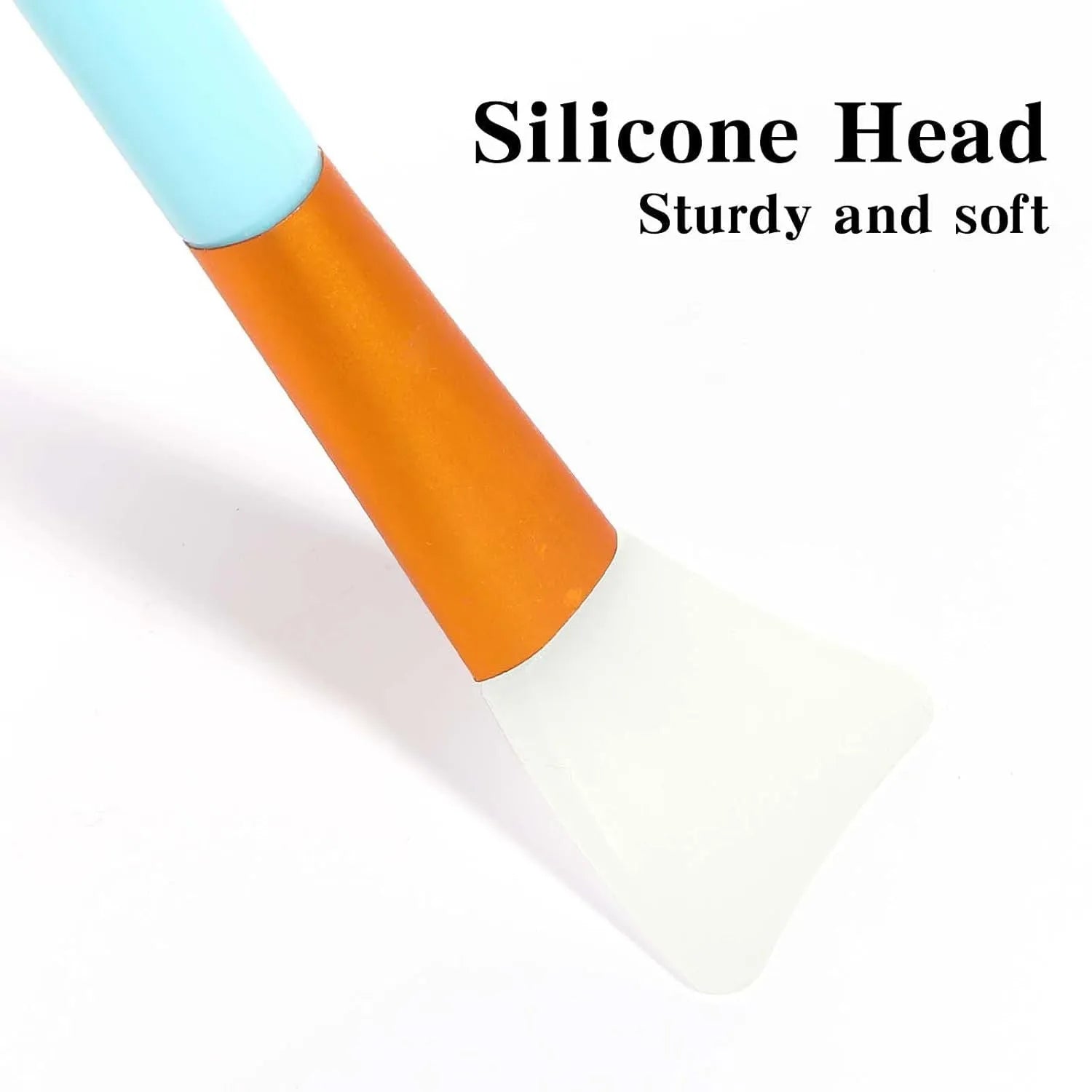Reusable silicone face and body mask applicator spatula in assorted colours.
