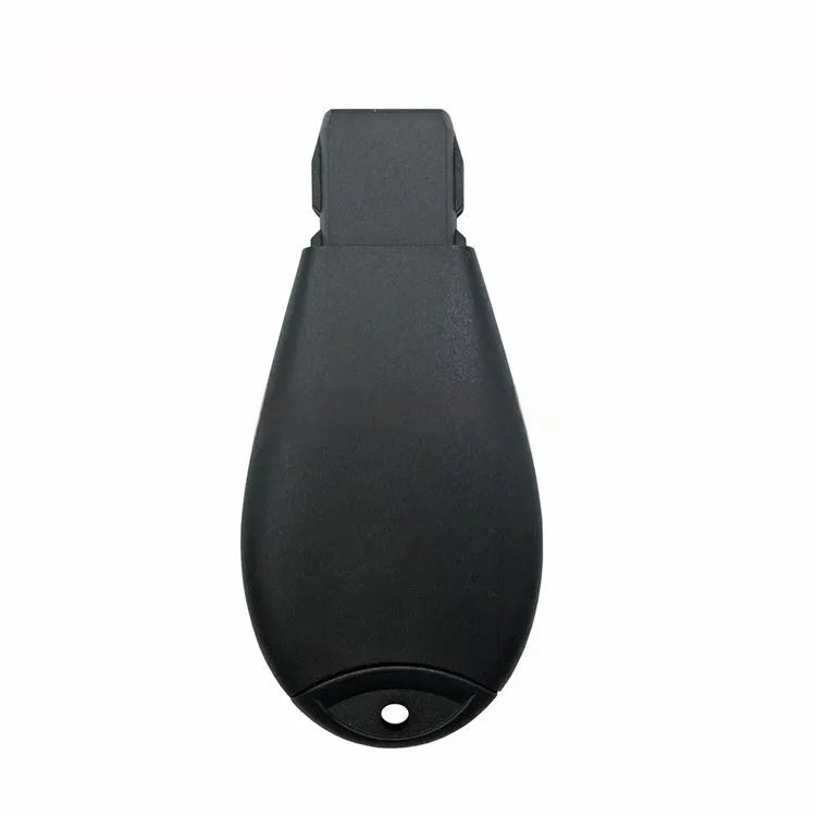 Dodge Chrysler smart key fob replacement shell in ABS plastic with brass fittings, showing dimensions 85mm by 42mm.