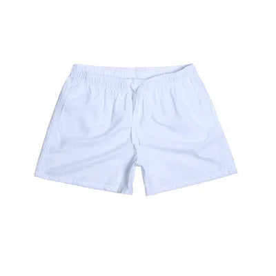 Men's summer surf shorts in plain colour, straight-leg beach pants
