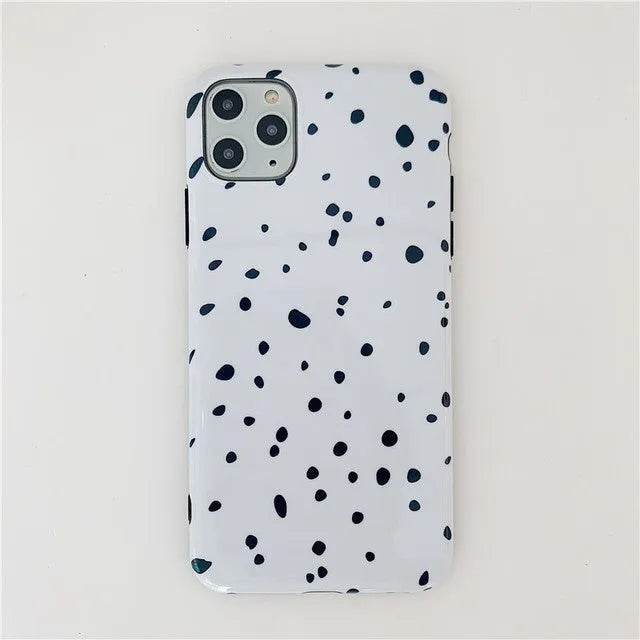 White cartoon TPU back cover phone case for iPhone 11, 12, 13, XR, XS, 7 and 8 models