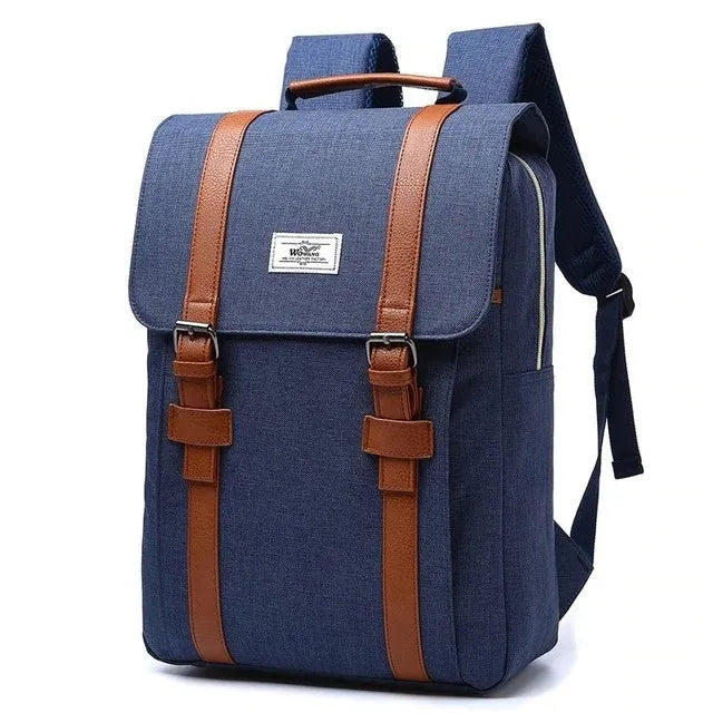 Canvas computer backpack in sports fashion style, nylon waterproof cloth, 40x29x12cm, light grey colour