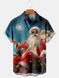 Men's plus size Hawaiian shirt with digital flower print, short sleeves, and cardigan style in apricot colour