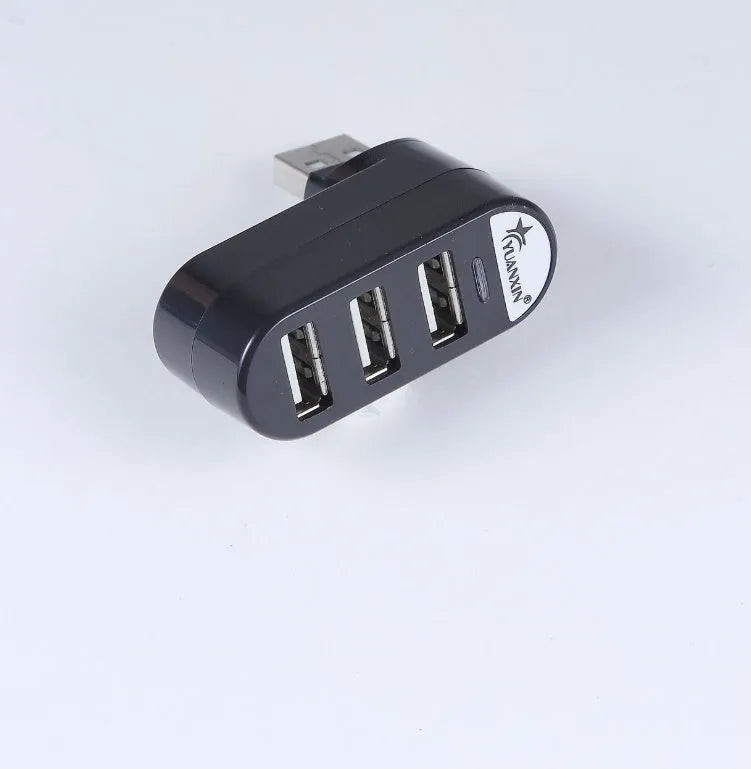 USB 2.0 hub splitter with multiple ports in black and white colour options