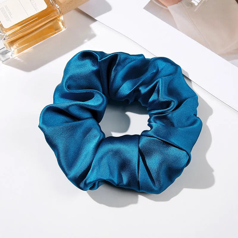 Handcrafted silk hair ring headband 6cm wide in multiple colours including black and navy blue