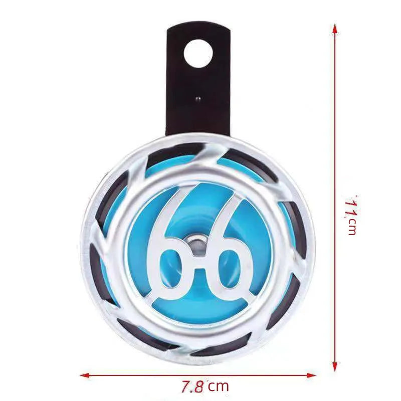 LED color light horn model 6688 for electric bicycle tricycle automobile motorcycle 7.8x11cm red blue