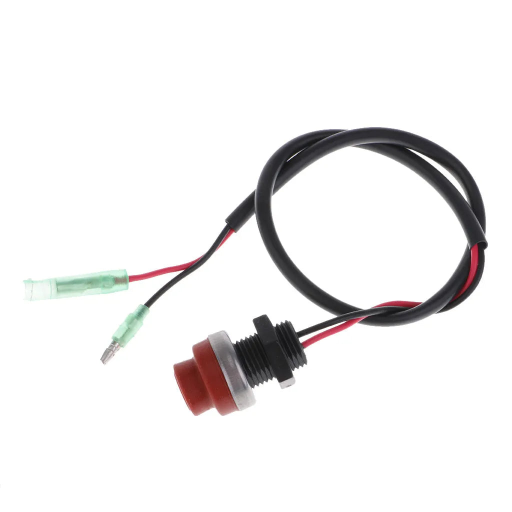 YAMAHA brand marine engine emergency stop kill switch with coiled safety lanyard cord.