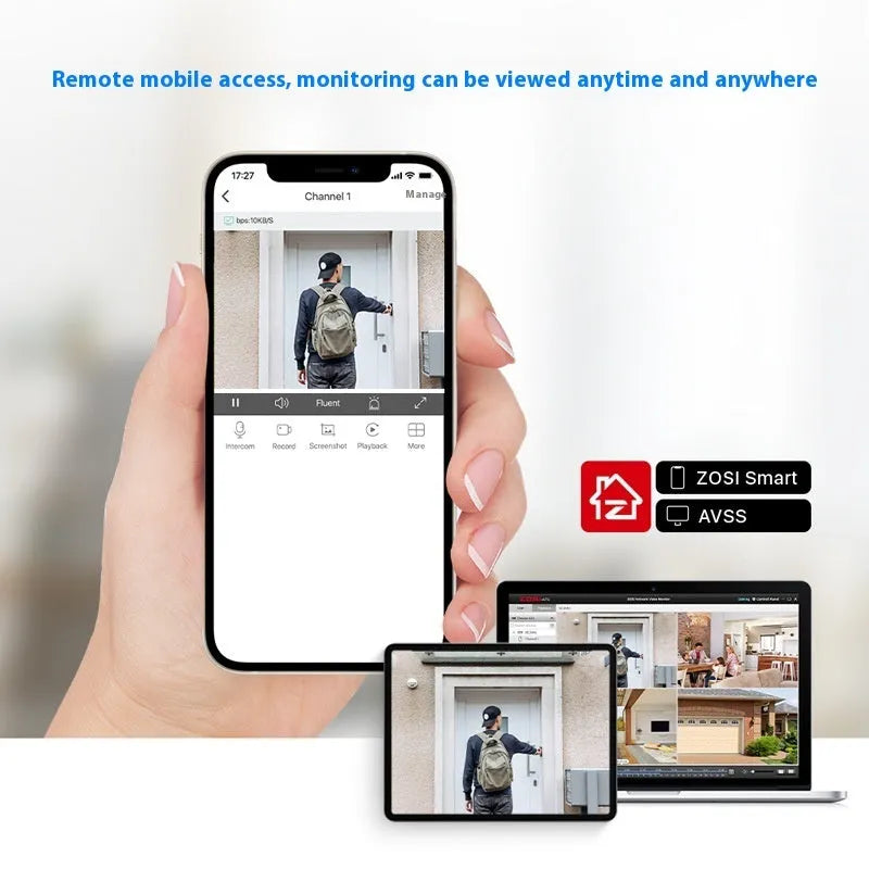 ZOSI 5MP POE security camera system with outdoor cameras and network video recorder
