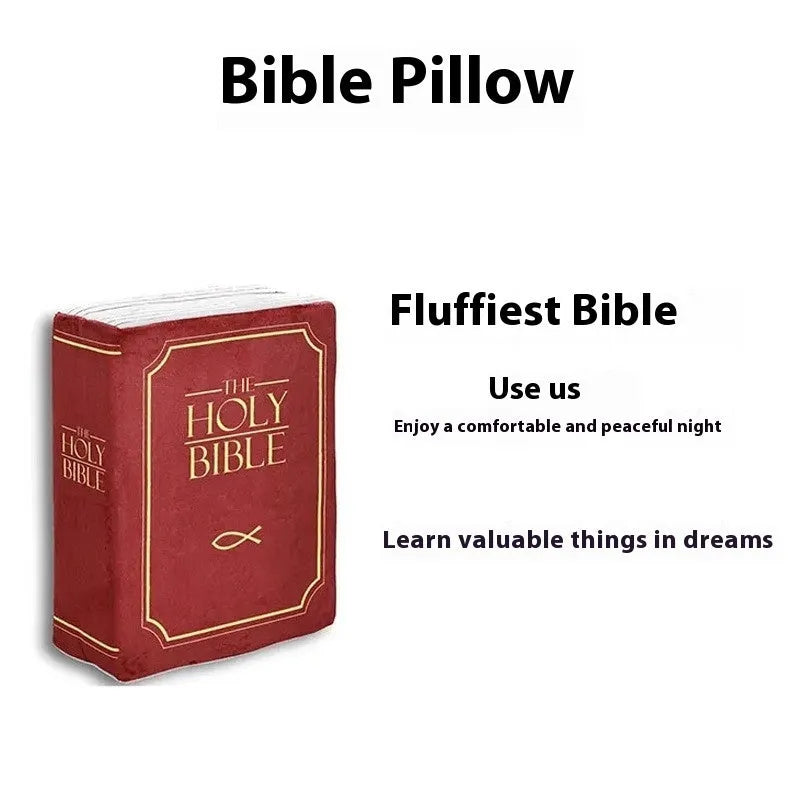 Christmas Bible plush toy doll pillow in solid colour with memory foam fill, 33cm by 22.3cm