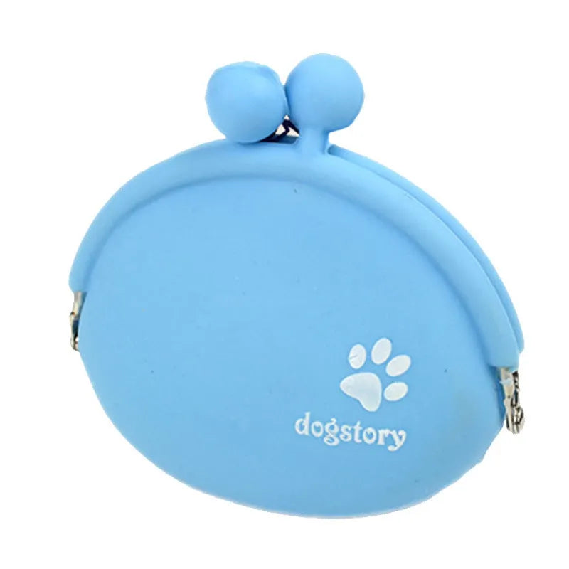 Silicone dog training treat pouch with waist clip in assorted colours