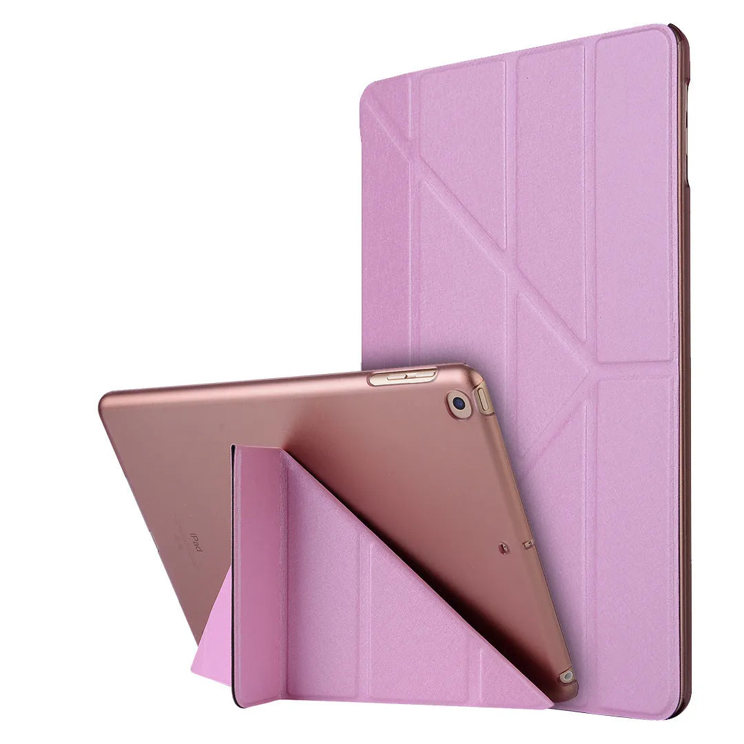 Ultra-thin PU leather protective case for iPad 9.7 and Pro 11, in black, showing front cover with precise cutouts