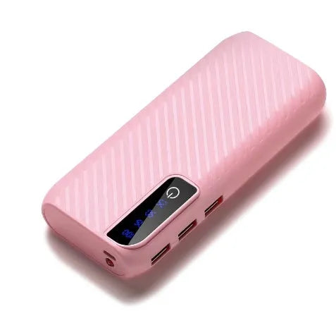 20000mAh portable power bank in black colour showing USB ports and compact rectangular design