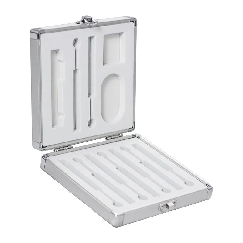 Silver aluminium storage box for TS100 portable soldering iron