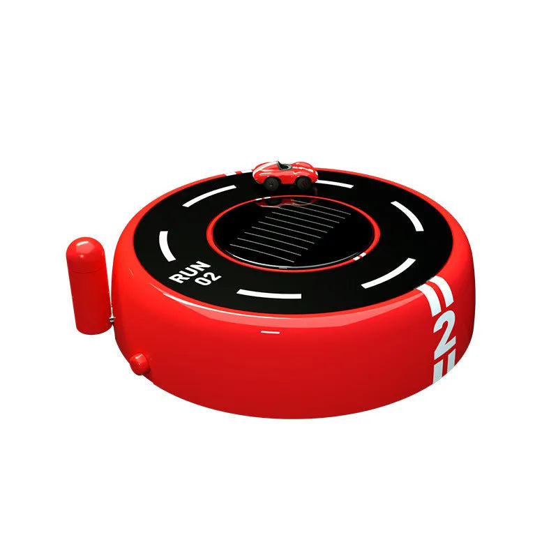 Round solar-powered car air freshener decoration in black, red or white with USB connection