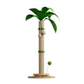 Vertical cat climbing frame with natural hemp rope scratching posts in a Canna finish, showing chamfered columns.