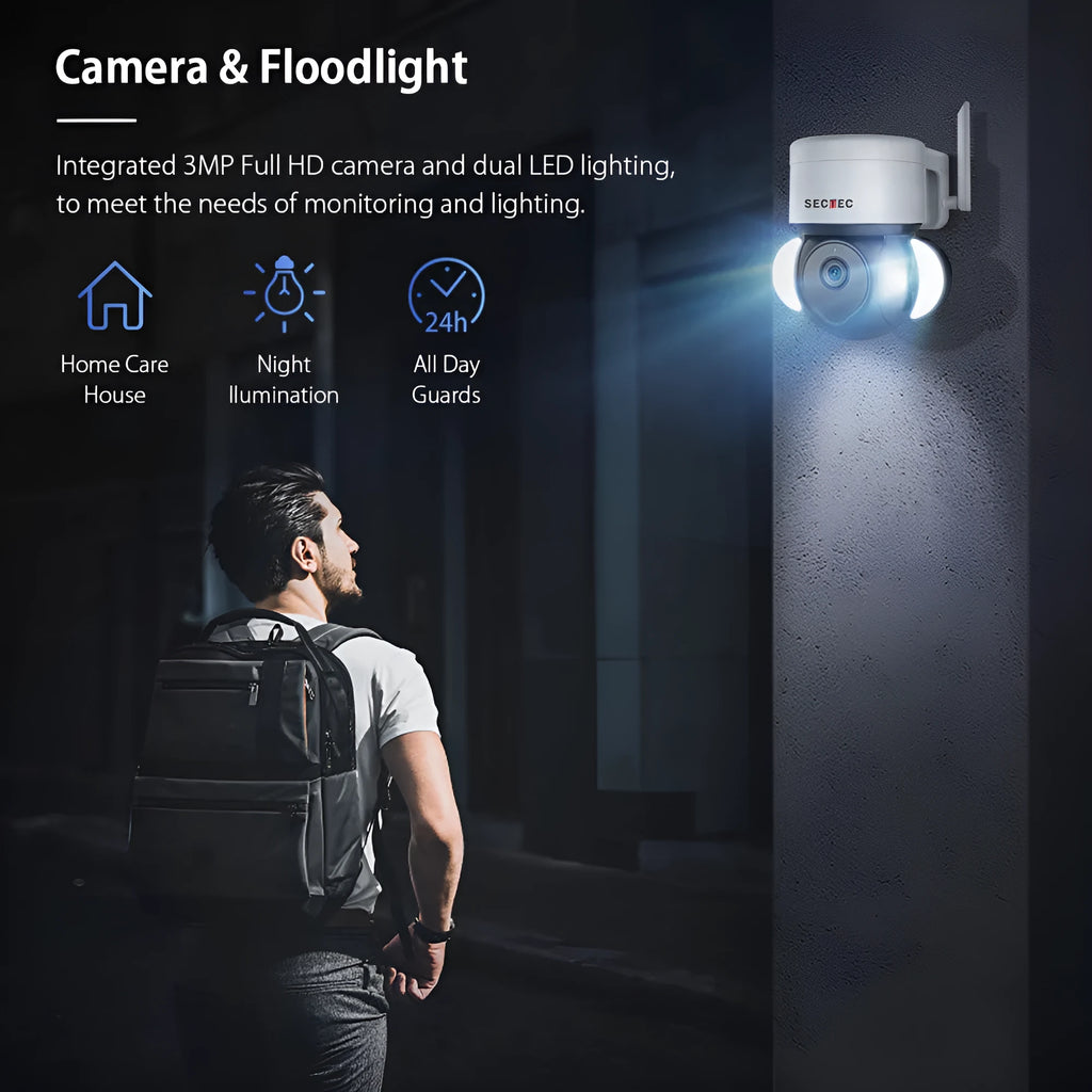 Graffiti 4G outdoor surveillance camera 2-inch plastic ABS with full colour night vision floodlight assist bidirectional speech