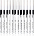 12 black and white waterproof eyeliner pencils with sharpener for eyebrows, eyeshadow and lips
