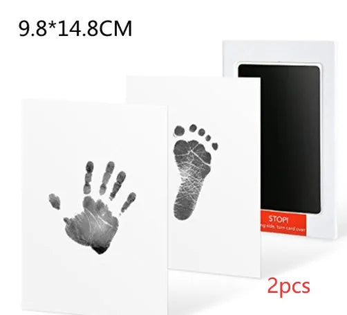 Baby hand and foot print disposable ink pad in pink for newborn keepsake crafting