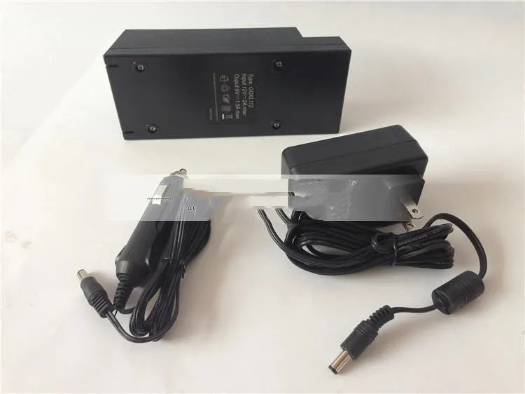 GKL112 220V car charger unit and full installation component kit with UK plug on white background