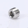 Stainless steel hexagon pipe plug with 3/8 BSP thread for industrial bulkhead installations