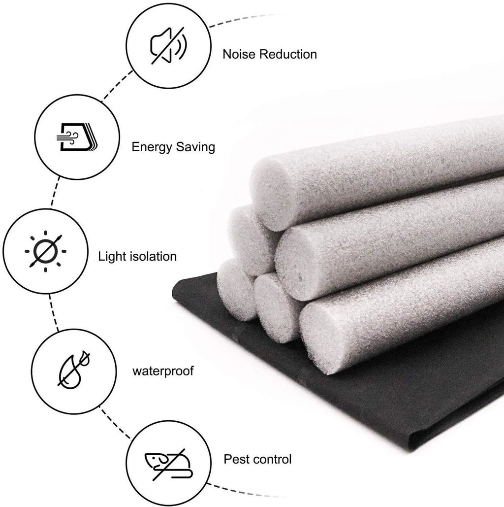 Flexible door bottom sealing strip in white and brown, 65g, 21x15x6.5cm, on hard floor