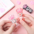 Sky blue cat claw correction tape on single-card display, 5mm wide 6m long PET tape.