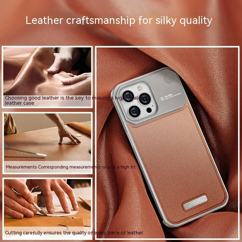 Aluminium alloy anti-fall phone case for Apple iPhone in black half-pack style with machined finish