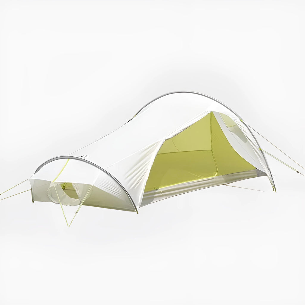 White ultralight two-person hiking tent, double-layer, 230cm x 128cm x 86cm, 700g single or 940g double
