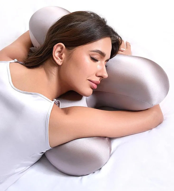 Purple memory foam side sleeping pillow 58x40cm for adults
