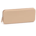 Silicone dustproof makeup brush storage bag in assorted colours, shown with dimensions 20cm by 8cm.