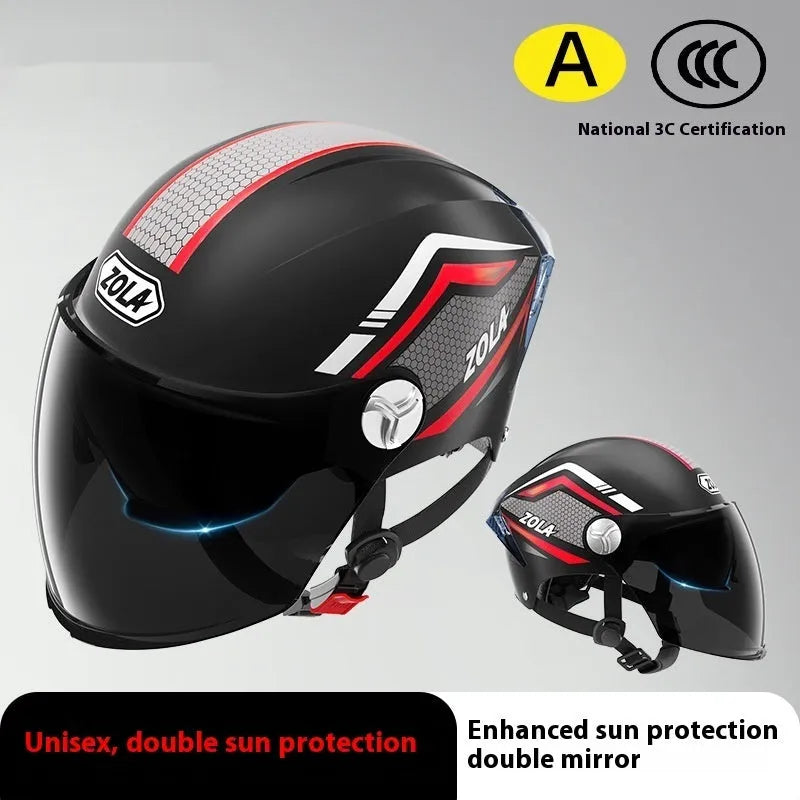 Children's 3C certified ABS motorcycle helmet in double mirror finish colours
