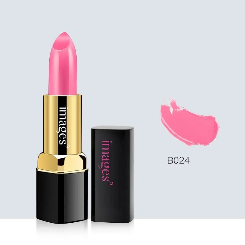 Set of 10 tube lipsticks in shades including coral red, bright orange, and barbie pink.