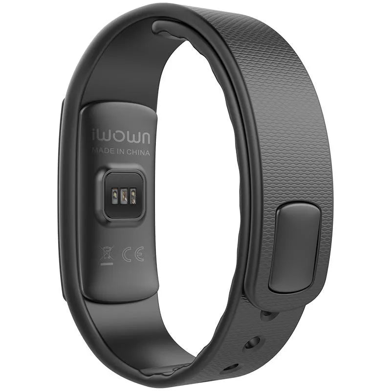 I6 smart sports bracelet in Black or Green with 0.96-inch screen on a wrist