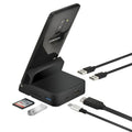 Black bracket Type-C docking station with HDMI, USB 3.0 and two USB 2.0 ports, ABS and aluminium alloy housing