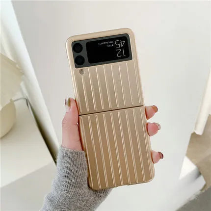 Samsung Z Flip3 ultra-thin flip phone case in black, red, pink, silver, gold, sky blue, or light green.