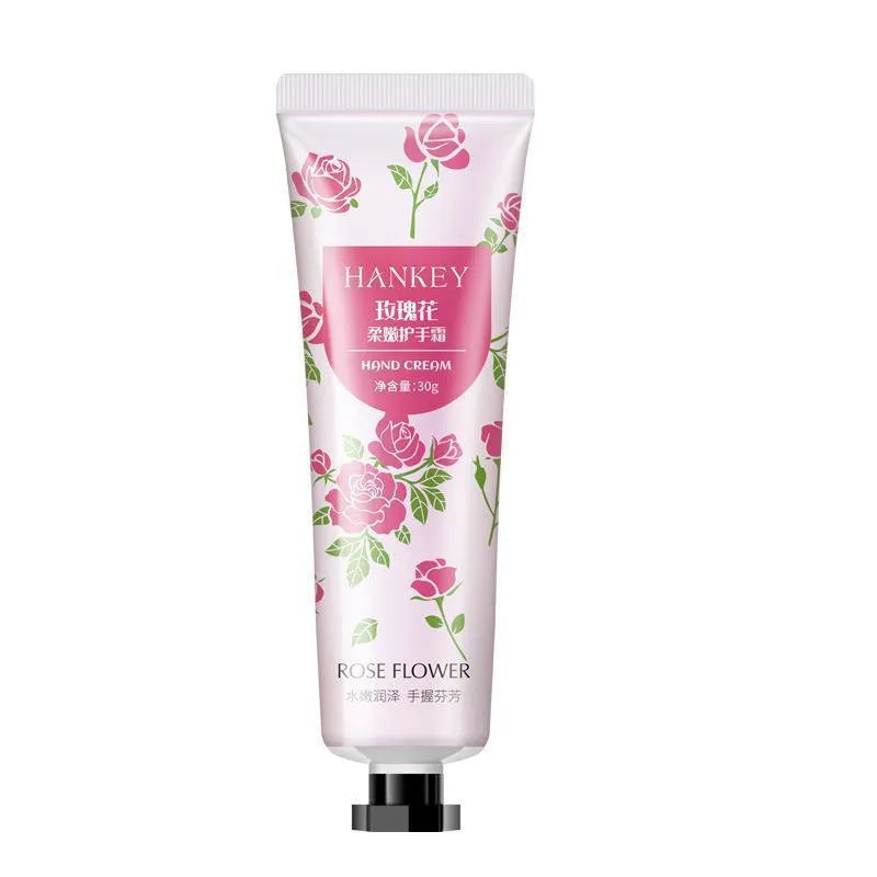 30g tube of fruit-scented hand cream for dry hands with multiple scent options