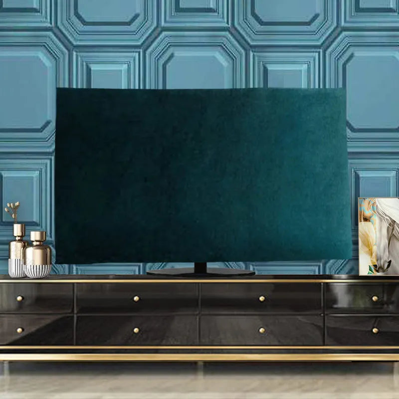 Velvet fabric TV cover towel for 32 to 70 inch LCD televisions in six colour options