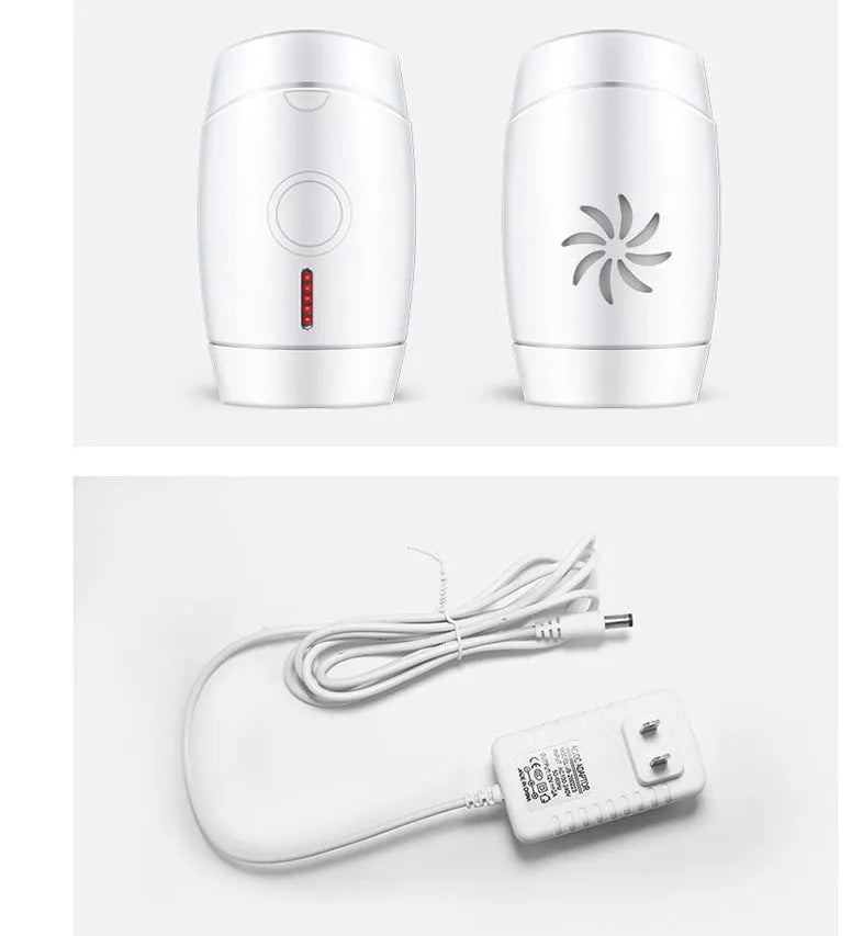 White home laser hair removal instrument with UK plug and compact design