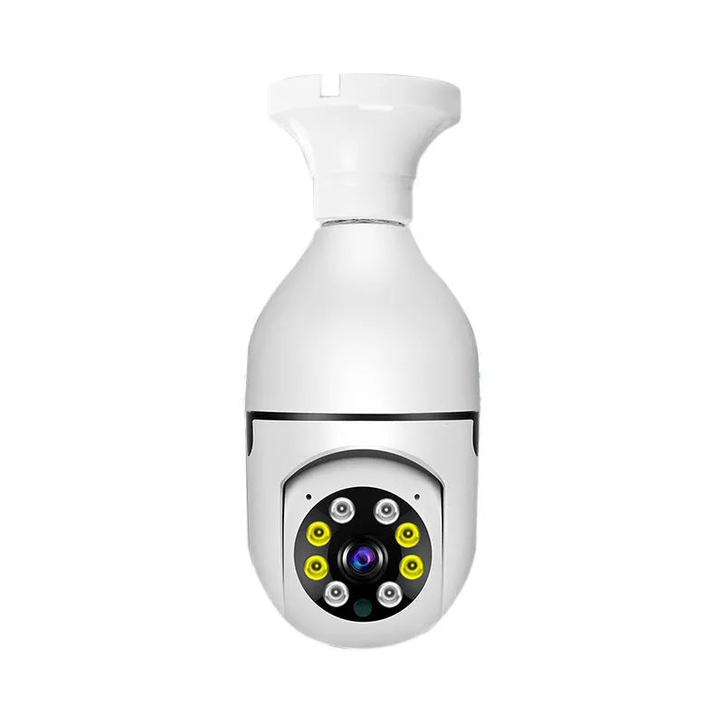 Wireless bulb security camera showing 5cm by 12cm dimensions with lamp holder fitting