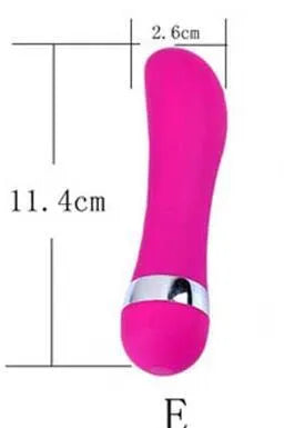 Six styles of mini realistic plastic dildo vibrators for women, showing vaginal and dual-stimulation designs.