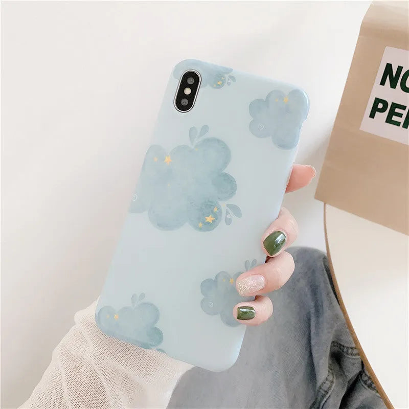 Nebula TPU phone case with star design, available for iPhone 11, XR, XS Max and other listed models