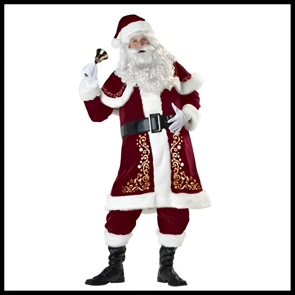 Adult red Santa bar Christmas costume for men and women with multiple size options L to XXXL