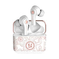 Black wireless Bluetooth headset showing over-ear design with adjustable headband