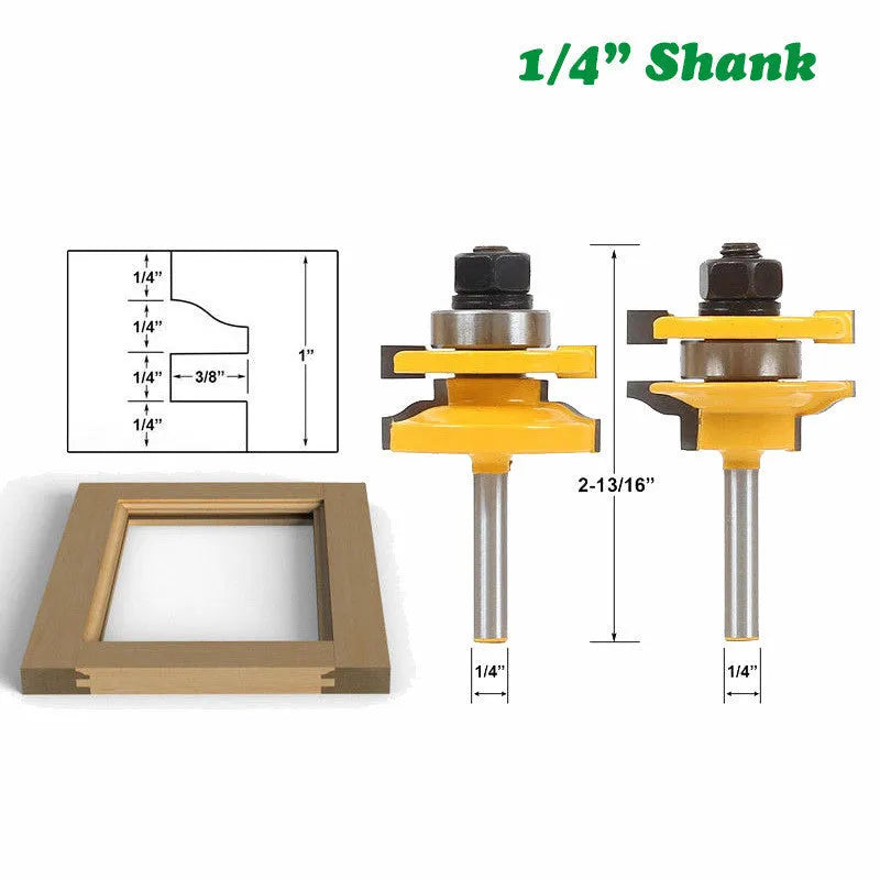 West Tenon knife two-piece set for cabinet doors with hard alloy construction