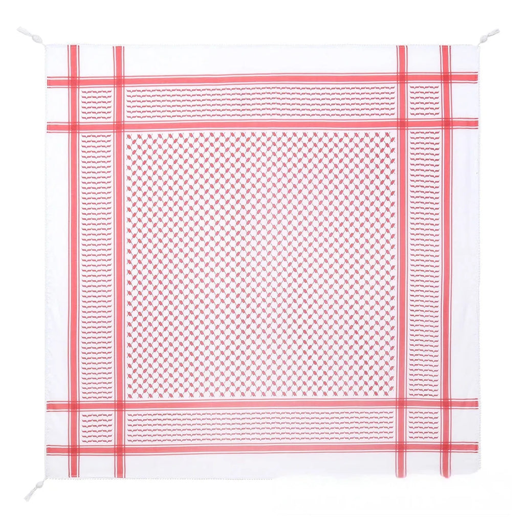Fringe fashion unisex polyester scarf with colourful grid pattern, 140cm length