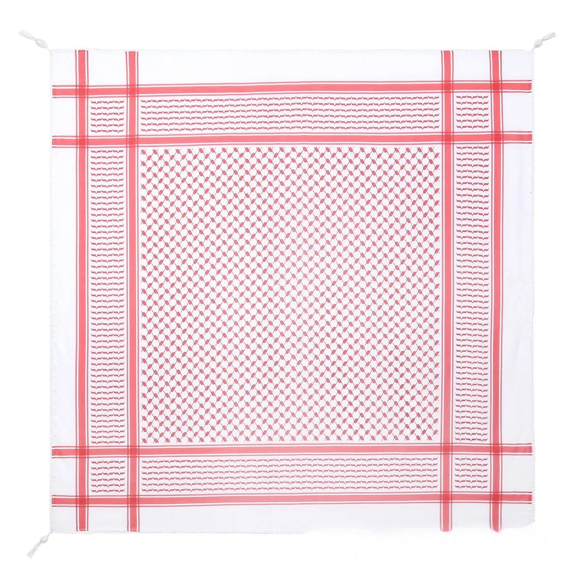 Fringe fashion unisex polyester scarf with colourful grid pattern, 140cm length