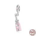 S925 sterling silver pendant bead, 2.3 x 0.6cm with 0.45cm aperture, BSC1156 dripping oil finish
