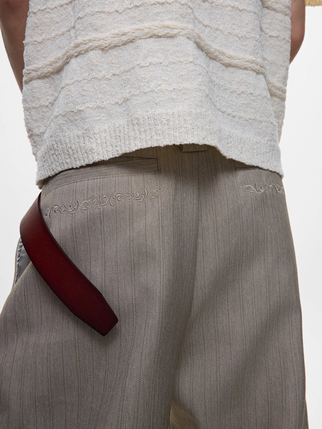 Men's skinny suit pants in black and brown, made of cotton and modal fibre blend