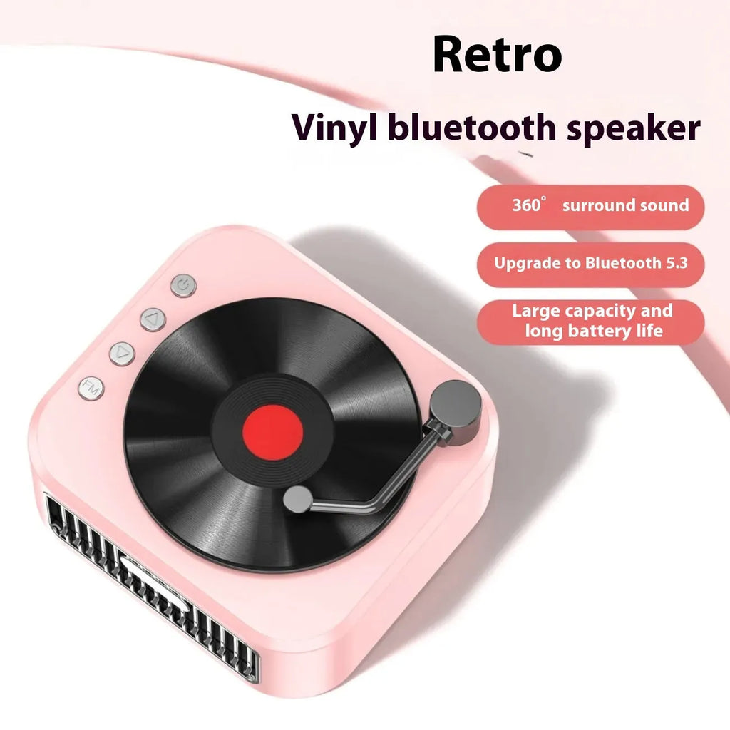 Retro jukebox Bluetooth speaker in Sunset Pink with USB power and card insertion