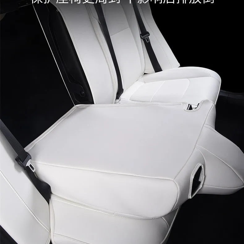 Tesla Model 3 and Model Y car seat covers in PVC material with binding style construction